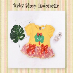 large dress bayi cute tree kuning